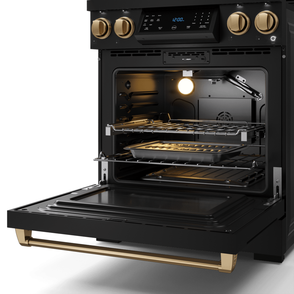 THOR KITCHEN RSG30BBRZ 30 Inch Professional Gas Range With Tilt Panel Touch Control In BLA...