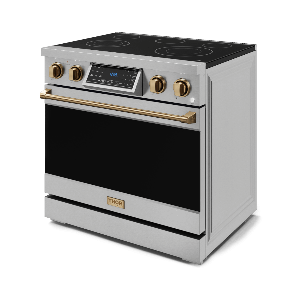 THOR KITCHEN RSE36BRZ 36 Inch Professional Electric Range With Tilt Panel Touch Control I...