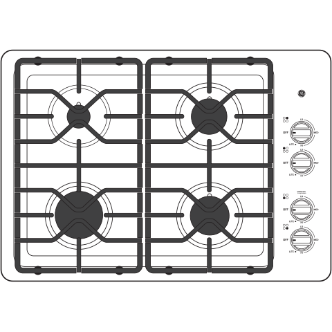 GE APPLIANCES JGP3030DLWW Ge 30"" Built-in Gas Cooktop