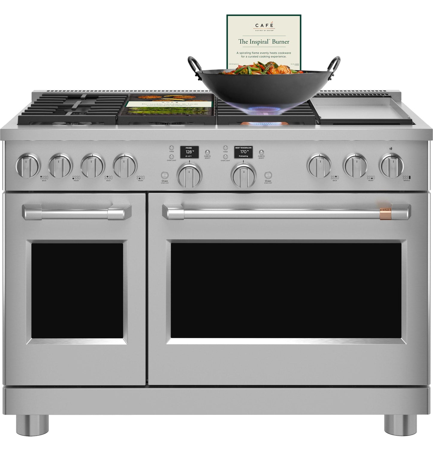 CAFE C2Y486P2TS1 Cafe 48"" Smart Dual-fuel Commercial-style Range With 6 BURNER...