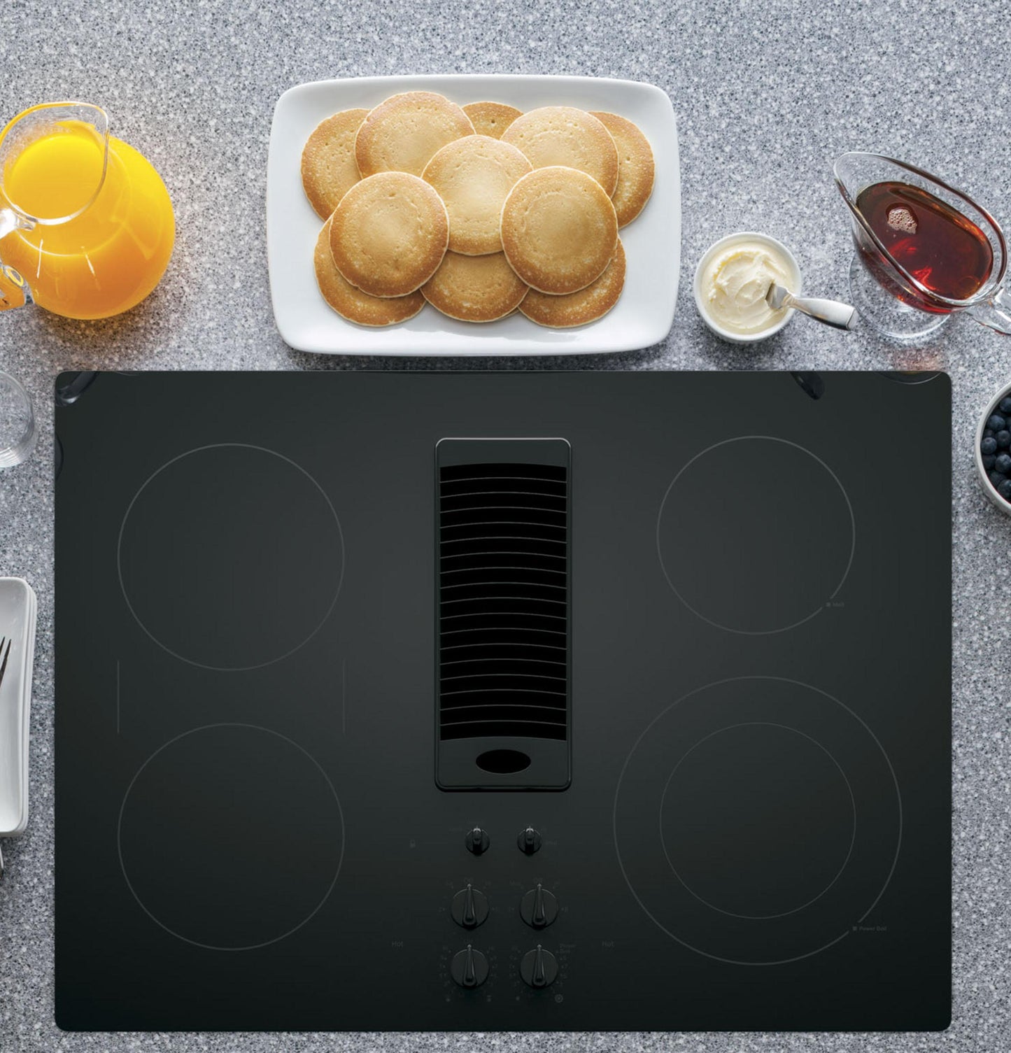 GE APPLIANCES PP9830DRBB GE Profile 30"" Downdraft Electric Cooktop
