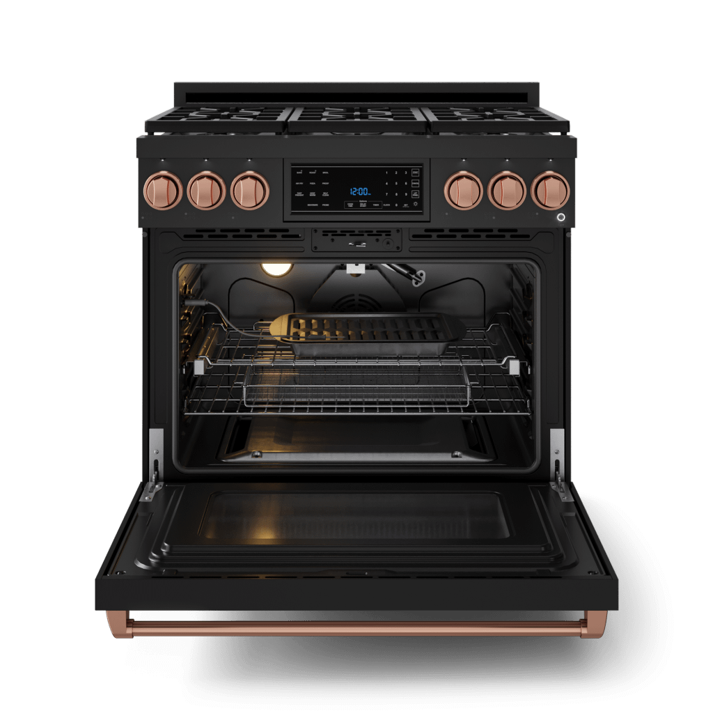 THOR KITCHEN RSG36BRSG 36 Inch Professional Gas Range With Tilt Panel Touch Control In BLA...