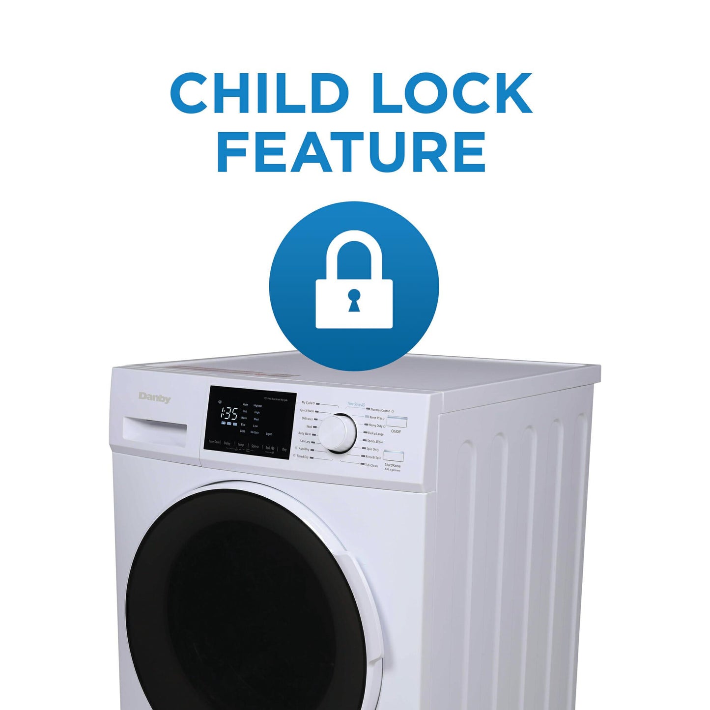 DANBY DWM120WDB3 Danby 2.7 Cu. Ft. All-in-one Ventless Washer Dryer Combo
