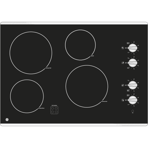 GE APPLIANCES JP3030SWSS Ge 30"" Built-in Knob Control Electric Cooktop
