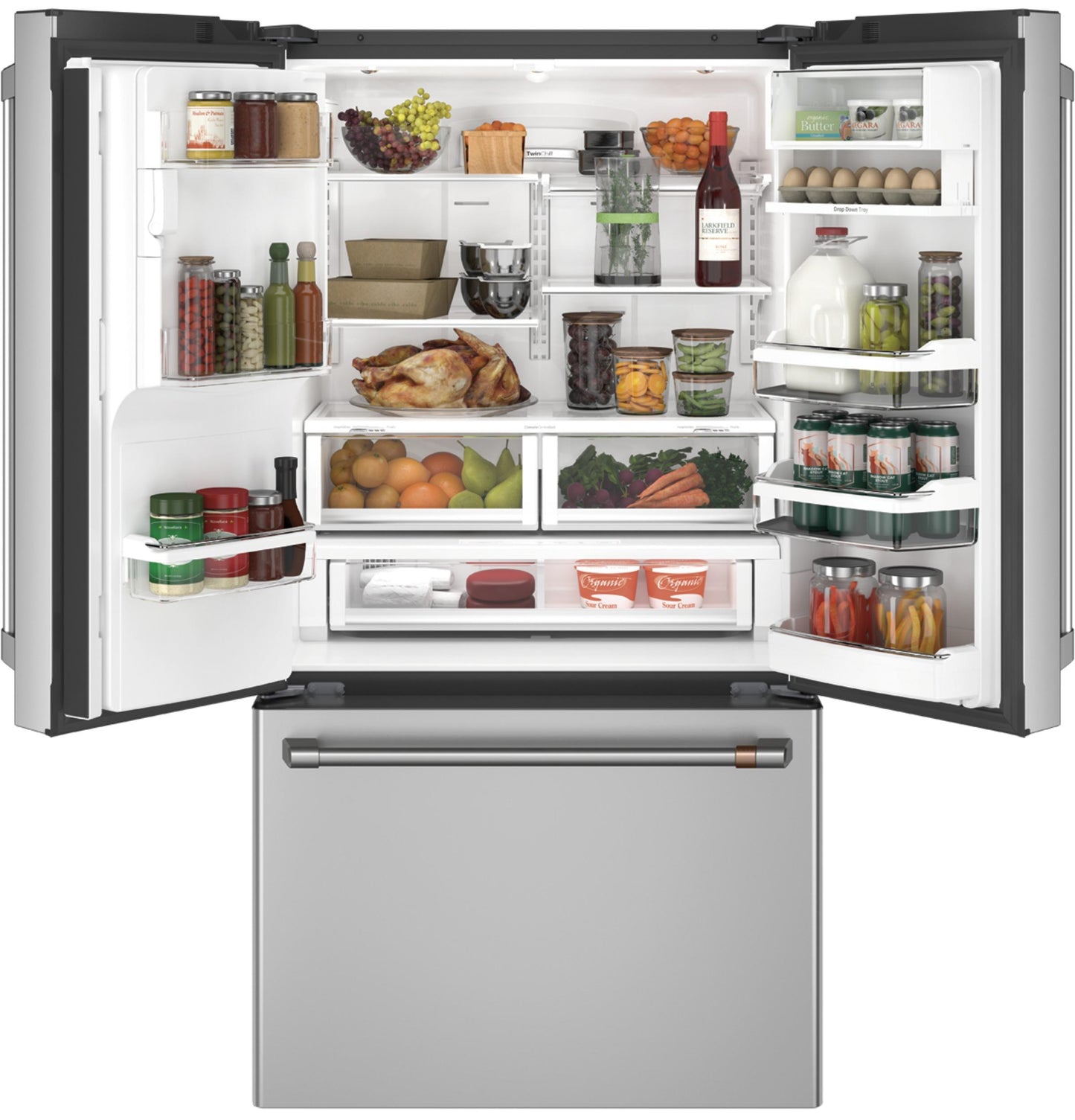 CAFE CYE22TP2MS1 Cafe Energy Star 22.2 Cu. Ft. Counter-depth French-door R...