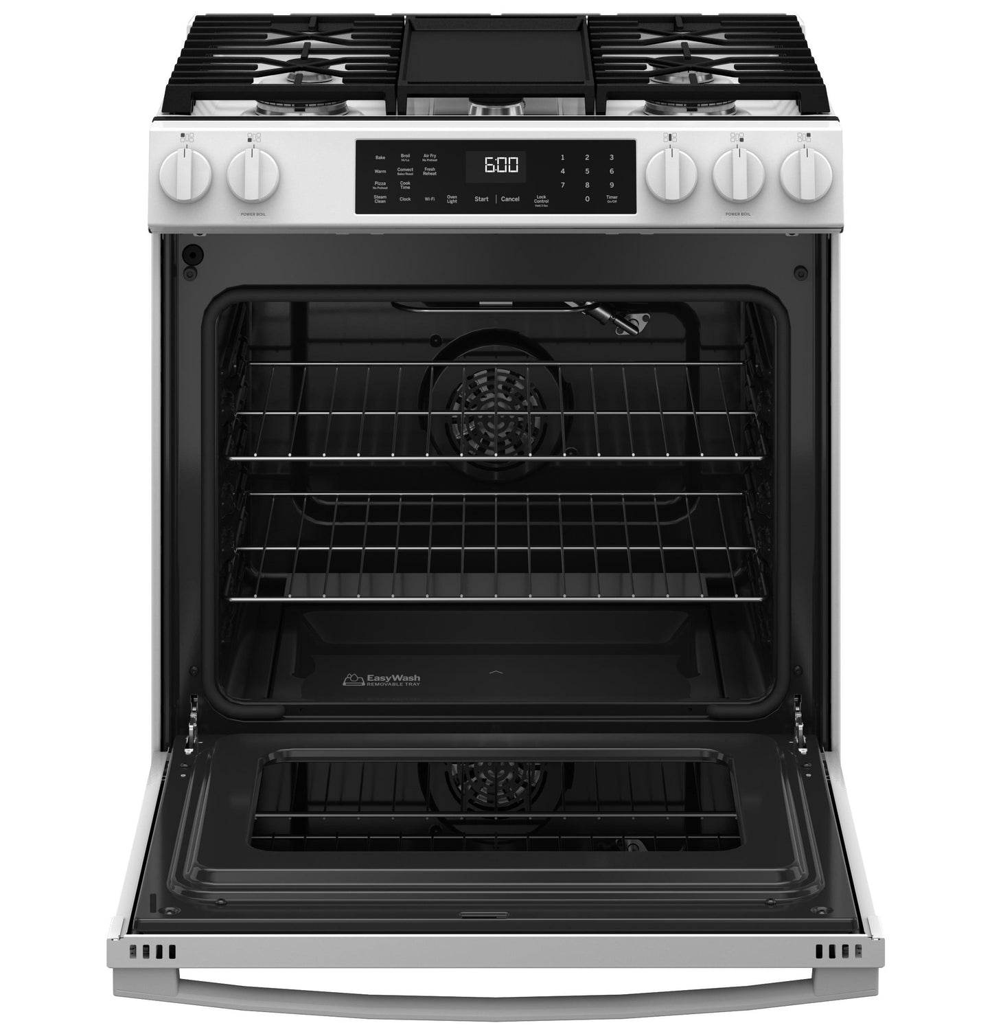 GE APPLIANCES GGS600AVWW Ge 30"" Slide-in Front-control Convection Gas Range With No PREHE...