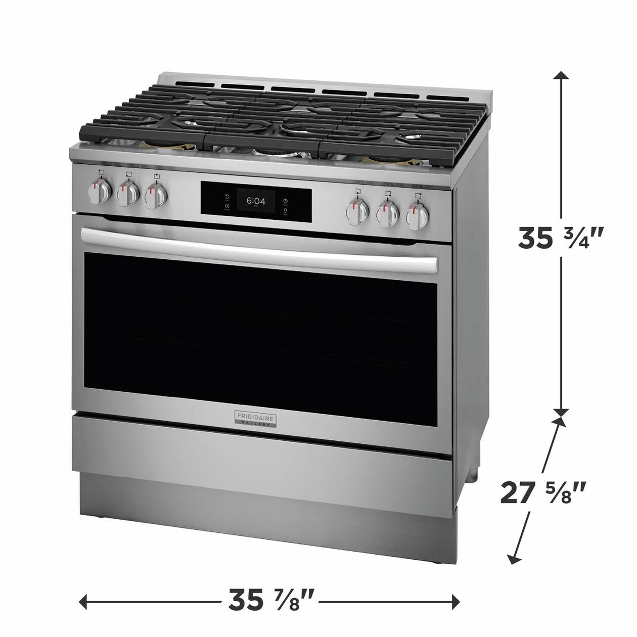 FRIGIDAIRE GCFD3661AF Frigidaire Gallery 36"" Dual-fuel Range With Air Fry