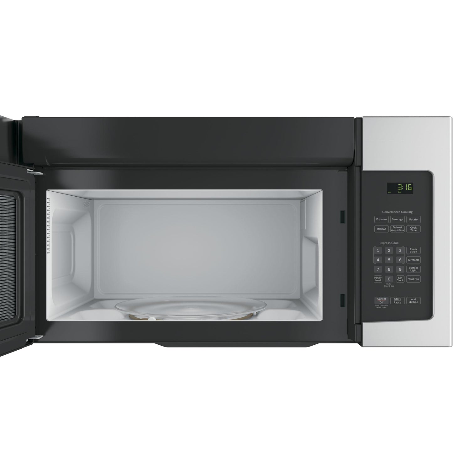 GE APPLIANCES JVM3162RJSS Ge 1.6 Cu. Ft. Over-the-range Microwave Oven