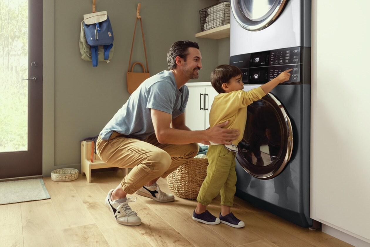 ELECTROLUX ELTE7600AT Electrolux Laundry Tower Single Unit Front Load 4.5 Cu. Ft. WAS...