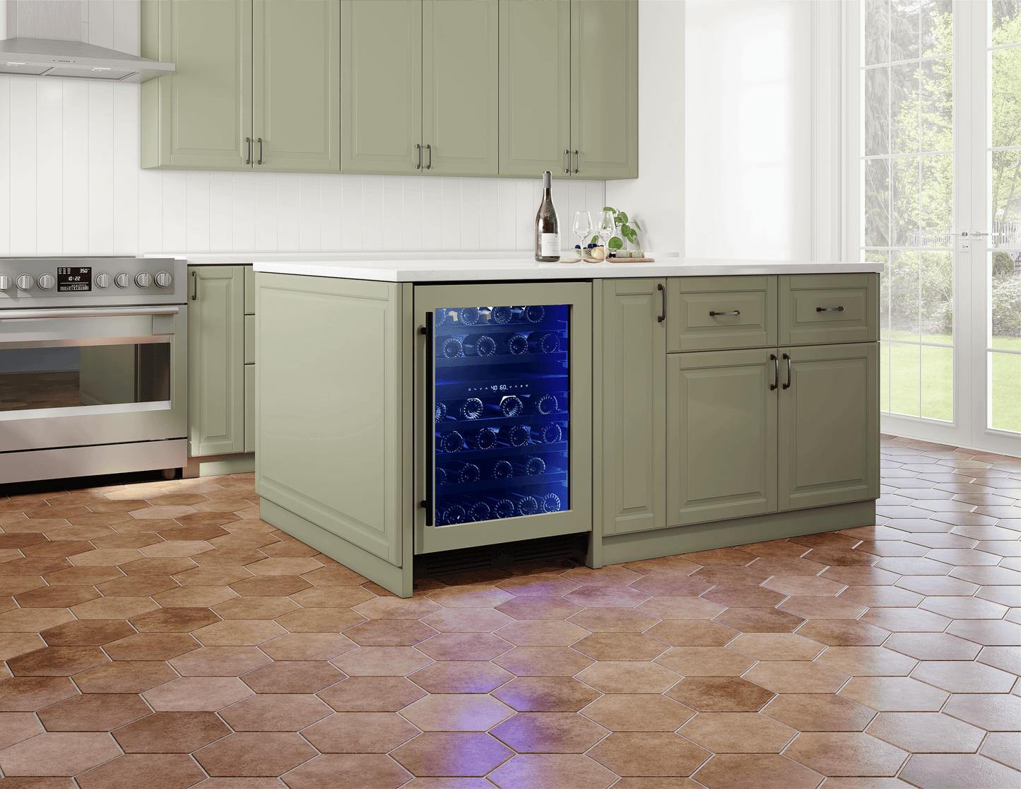 ZEPHYR PRW24C02CPG Zephyr 24"" Panel Ready Dual Zone Wine Cooler