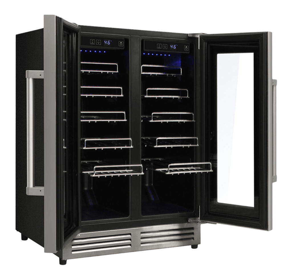 THOR KITCHEN TWC2402 Thor Kitchen 42 Bottle Dual Zone French Door Built-in Wine Cooler