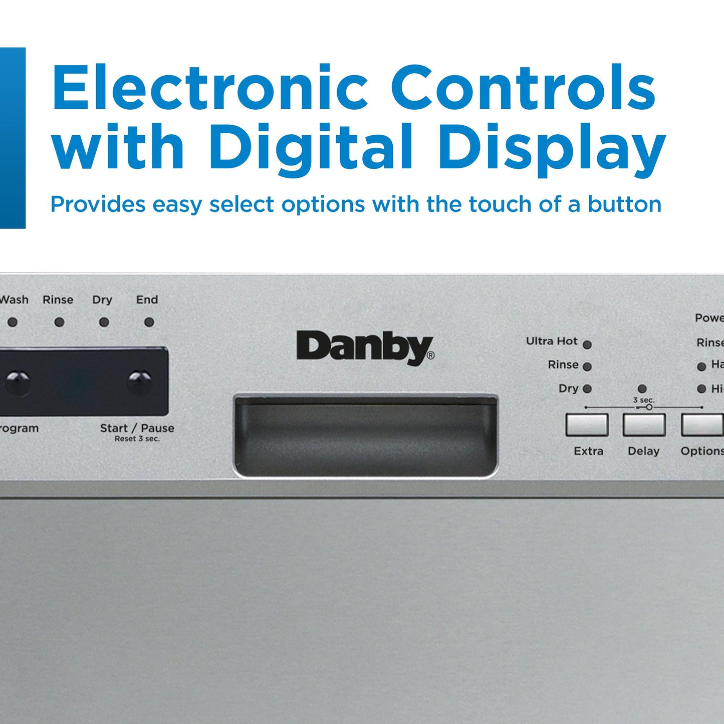 DANBY DDW18D1ESS Danby 18"" Electronic Dish Washer Stainless Steel