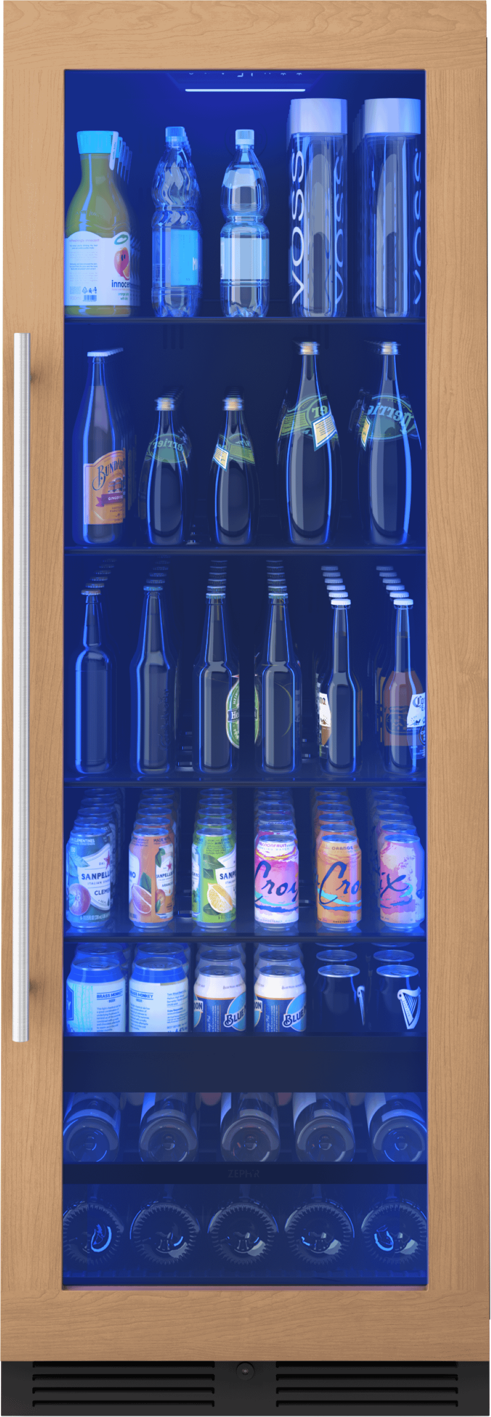 ZEPHYR PRB24F01BPG Zephyr 24"" Full Size Panel Ready Single Zone Beverage Cooler