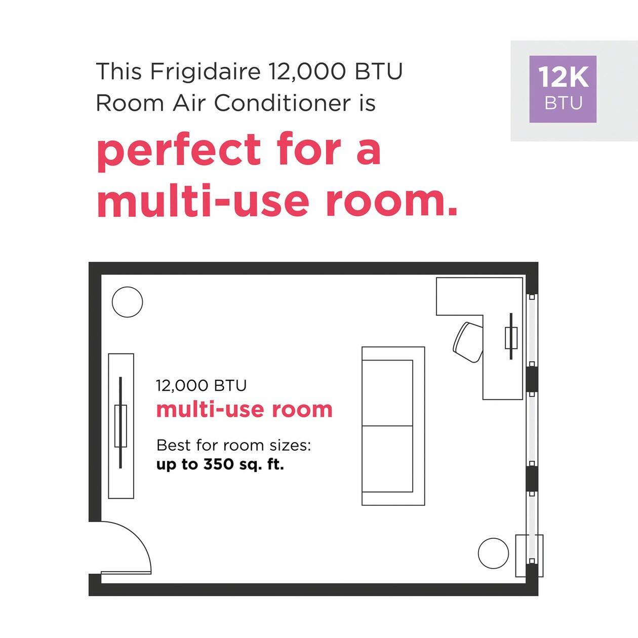 FRIGIDAIRE FHPW122AC1 Frigidaire 12,000 BTU 3-in-1 Portable Room Air Conditioner