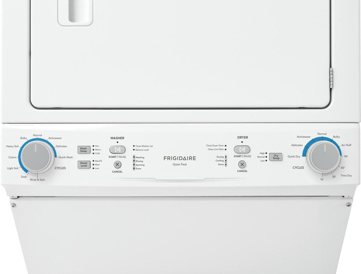 FRIGIDAIRE FLCG7522AW Frigidaire Gas Washer/dryer Laundry Center - 3.9 Cu. Ft Washer and ...