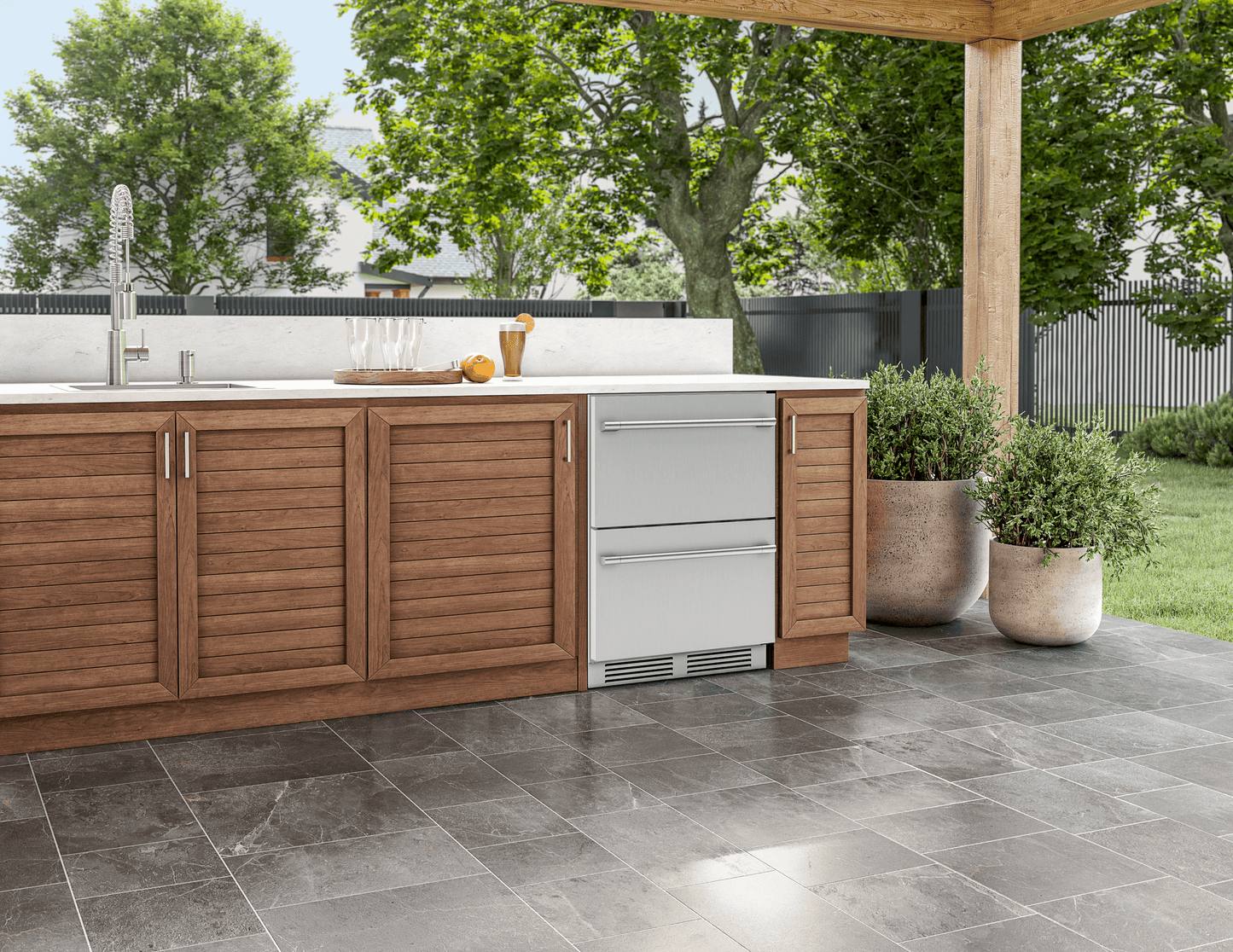ZEPHYR PRRD24C2ASOD Zephyr 24"" Outdoor Dual Zone Refrigerator Drawers