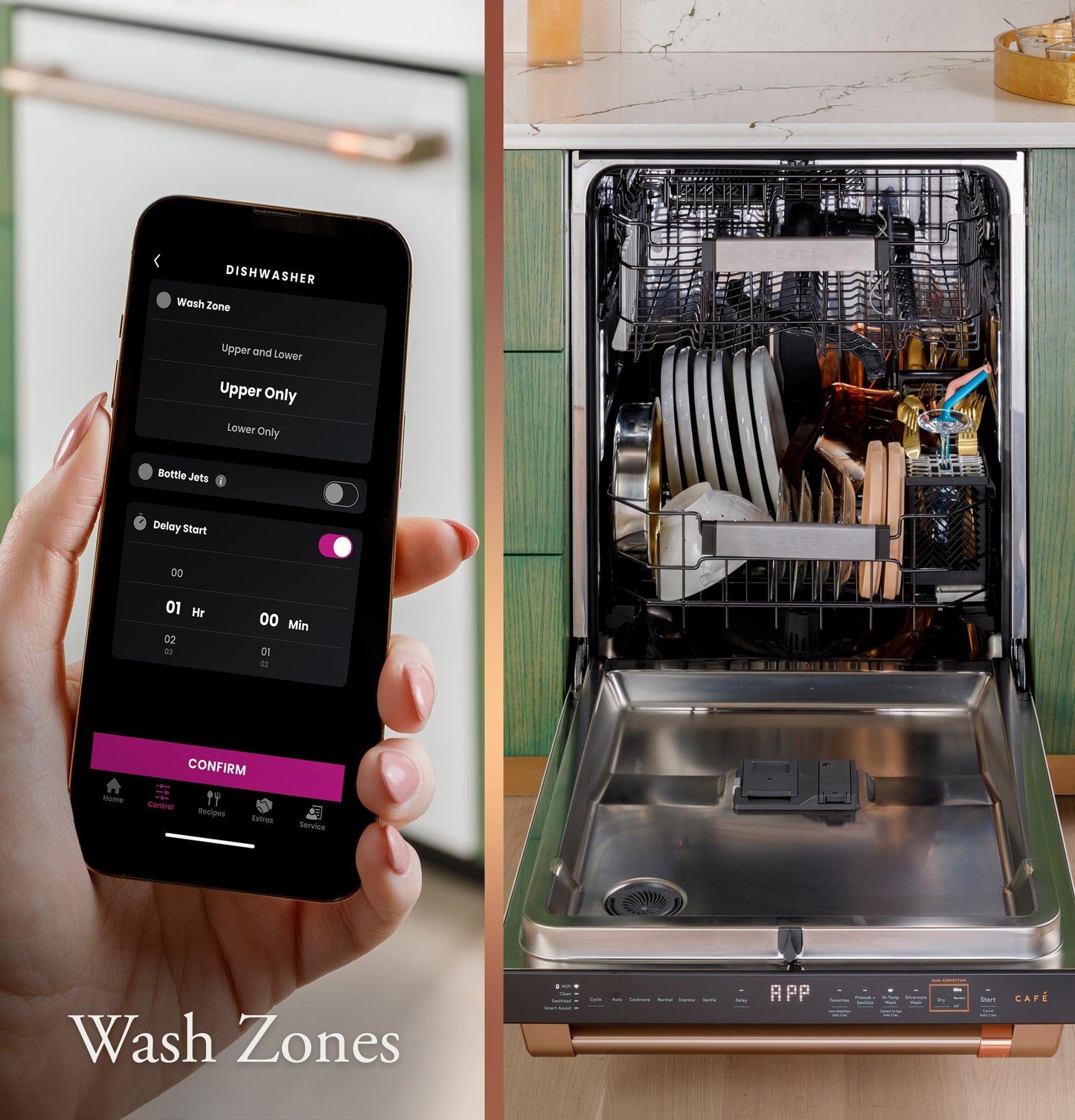 CAFE CDT888P4VW2 Cafe Customfit Energy Star Stainless Interior Smart DISHW...