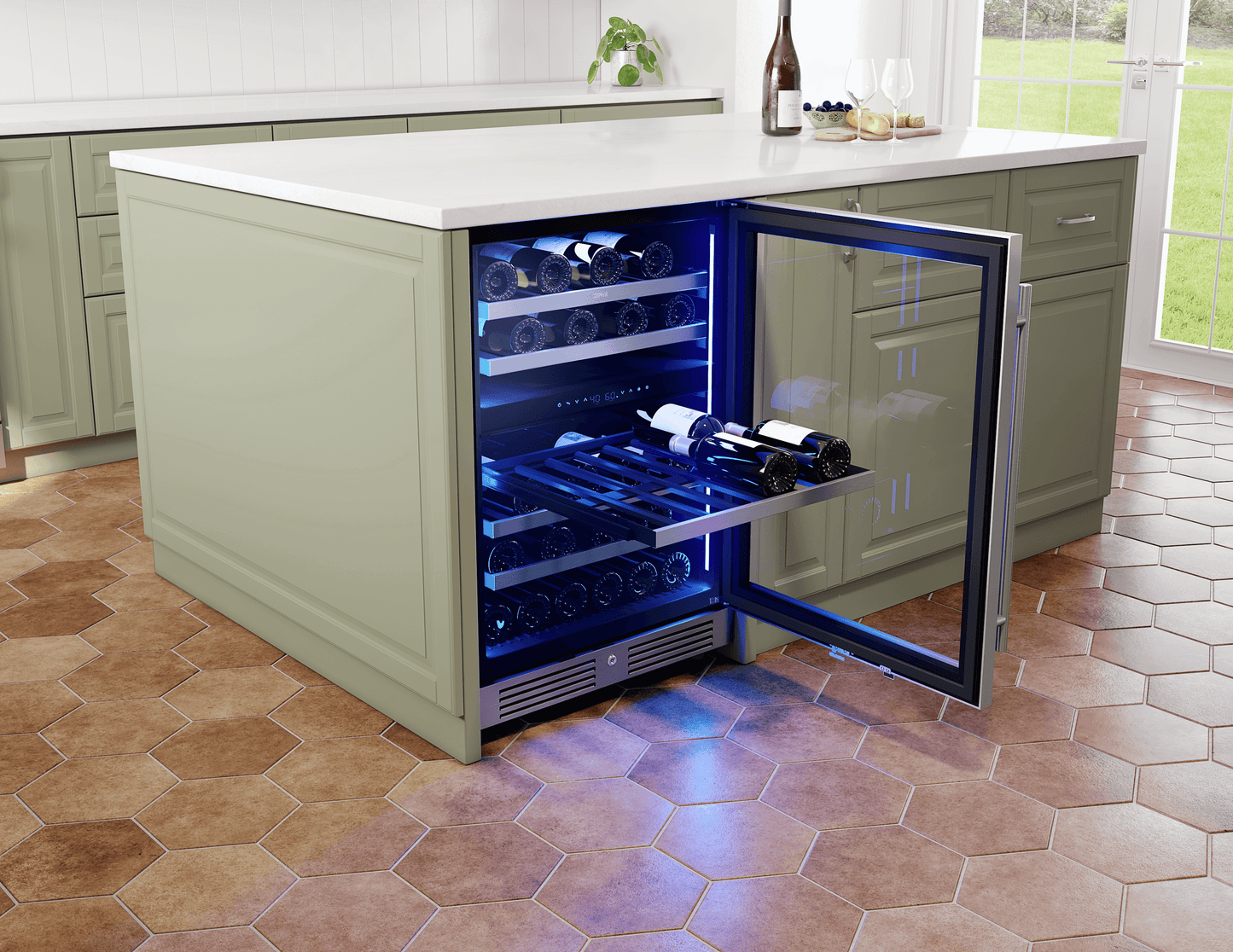 ZEPHYR PRW24C02CG Zephyr 24"" Dual Zone Wine Cooler