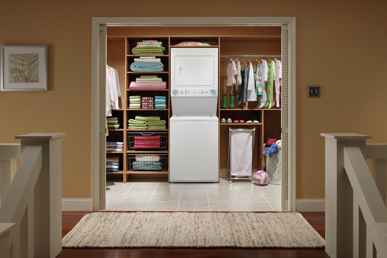 FRIGIDAIRE FLCG7522AW Frigidaire Gas Washer/dryer Laundry Center - 3.9 Cu. Ft Washer and ...
