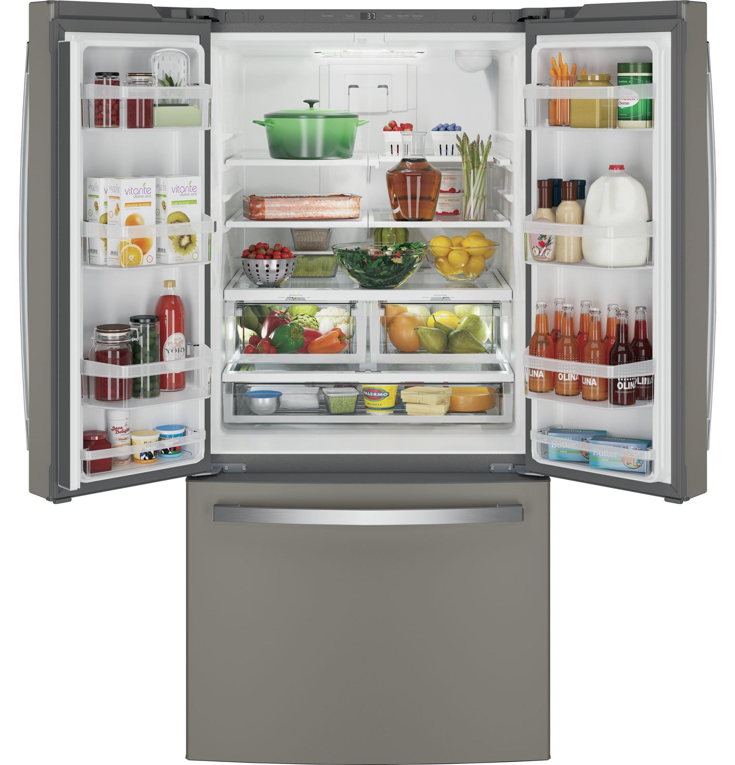 GE APPLIANCES GWE19JMLES Ge Energy Star 18.6 Cu. Ft. Counter-depth French-door REFRIGE...