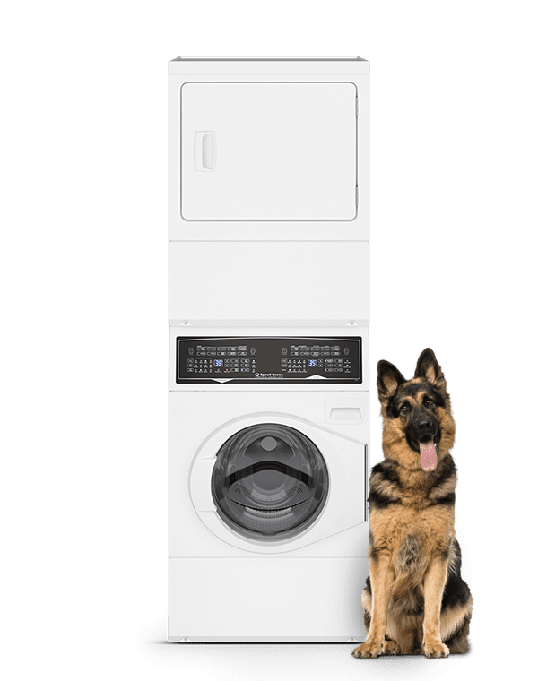 SPEED QUEEN SF7007WG Sf7 Stacked White Washer - Gas Dryer With Pet Plus | Sanitize | FAS...