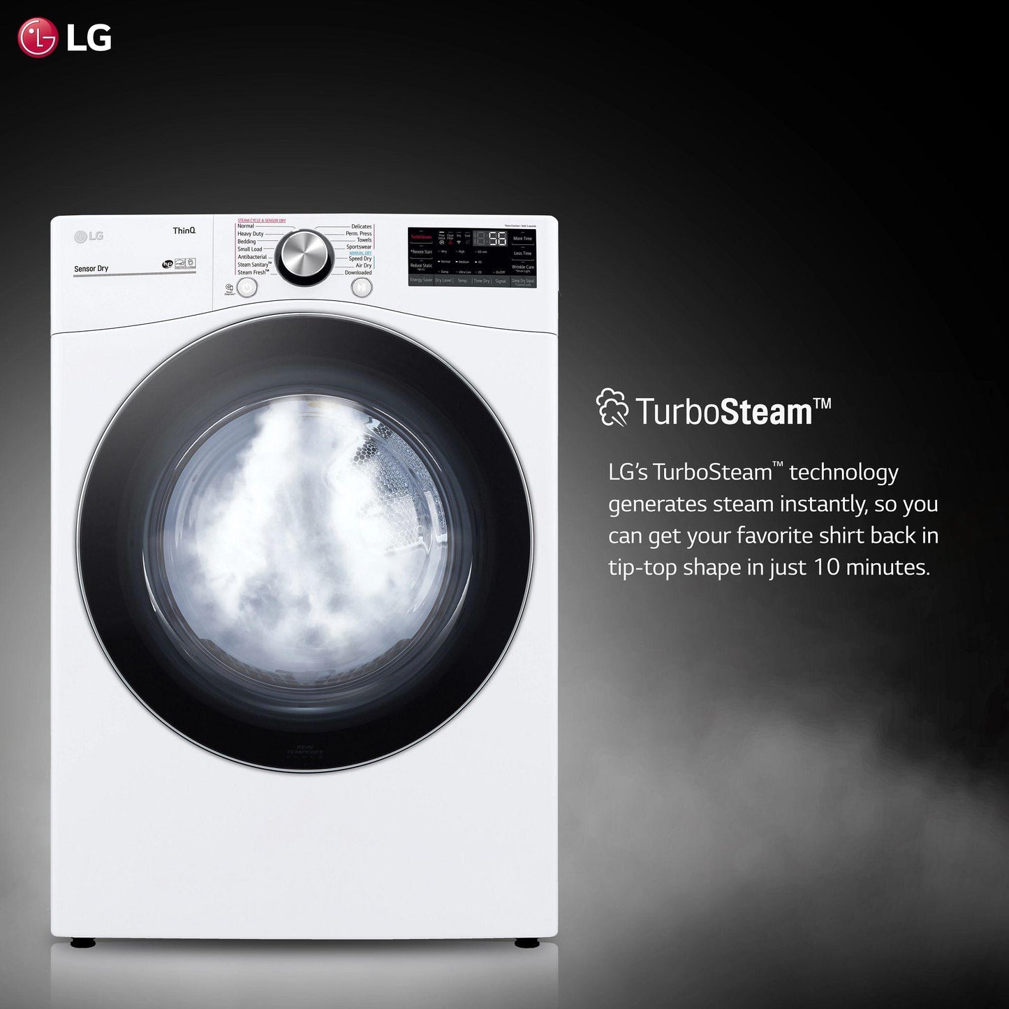 LG DLEX4200W 7.4 Cu. Ft. Ultra Large Capacity Smart Wi-fi Enabled Front Load DRY...
