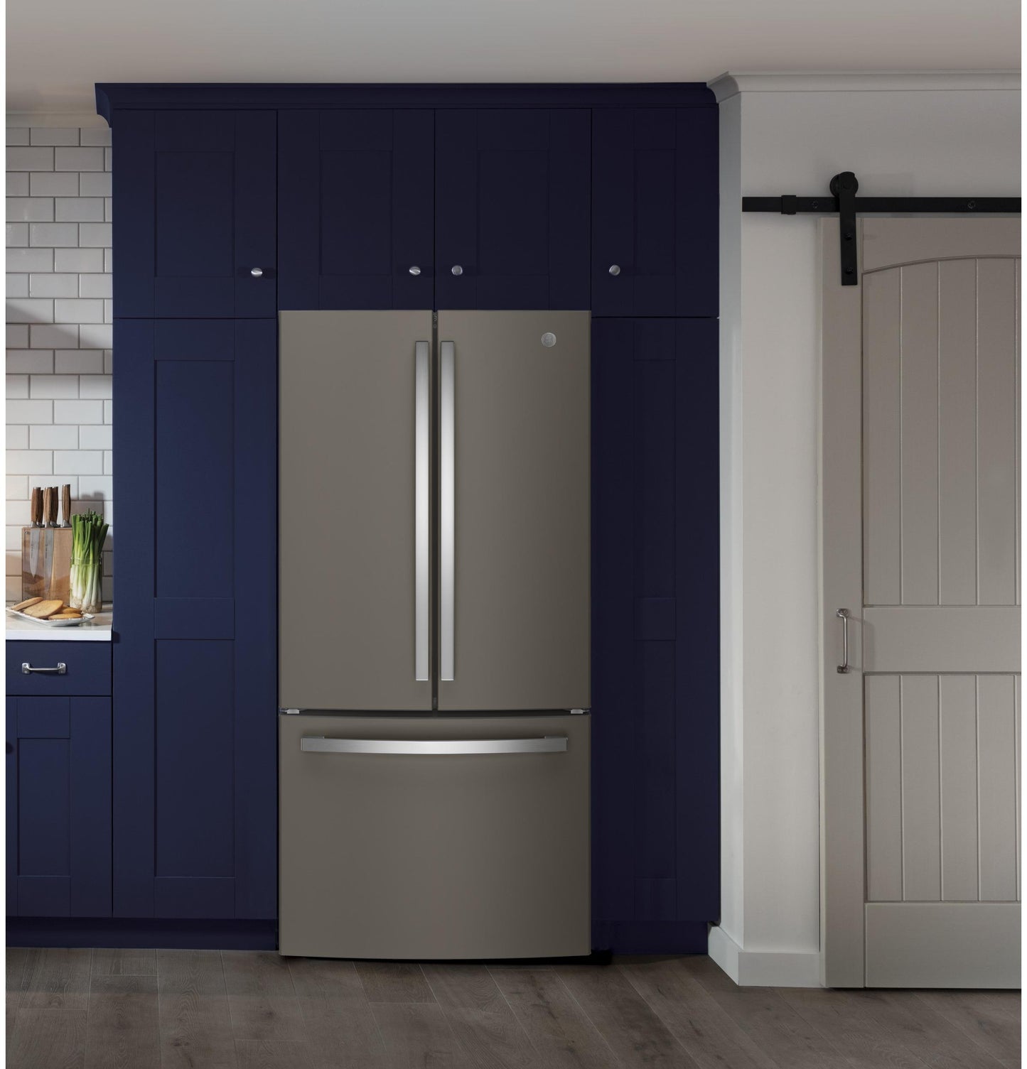 GE APPLIANCES GWE19JMLES Ge Energy Star 18.6 Cu. Ft. Counter-depth French-door REFRIGE...