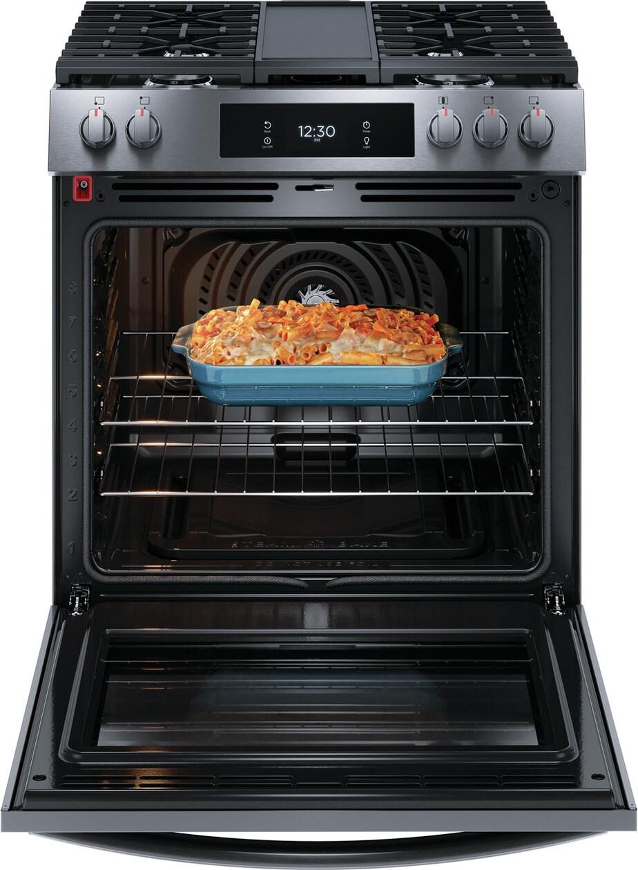 FRIGIDAIRE GCFG3060BD Frigidaire Gallery 30"" Front Control Gas Range With Total Convection