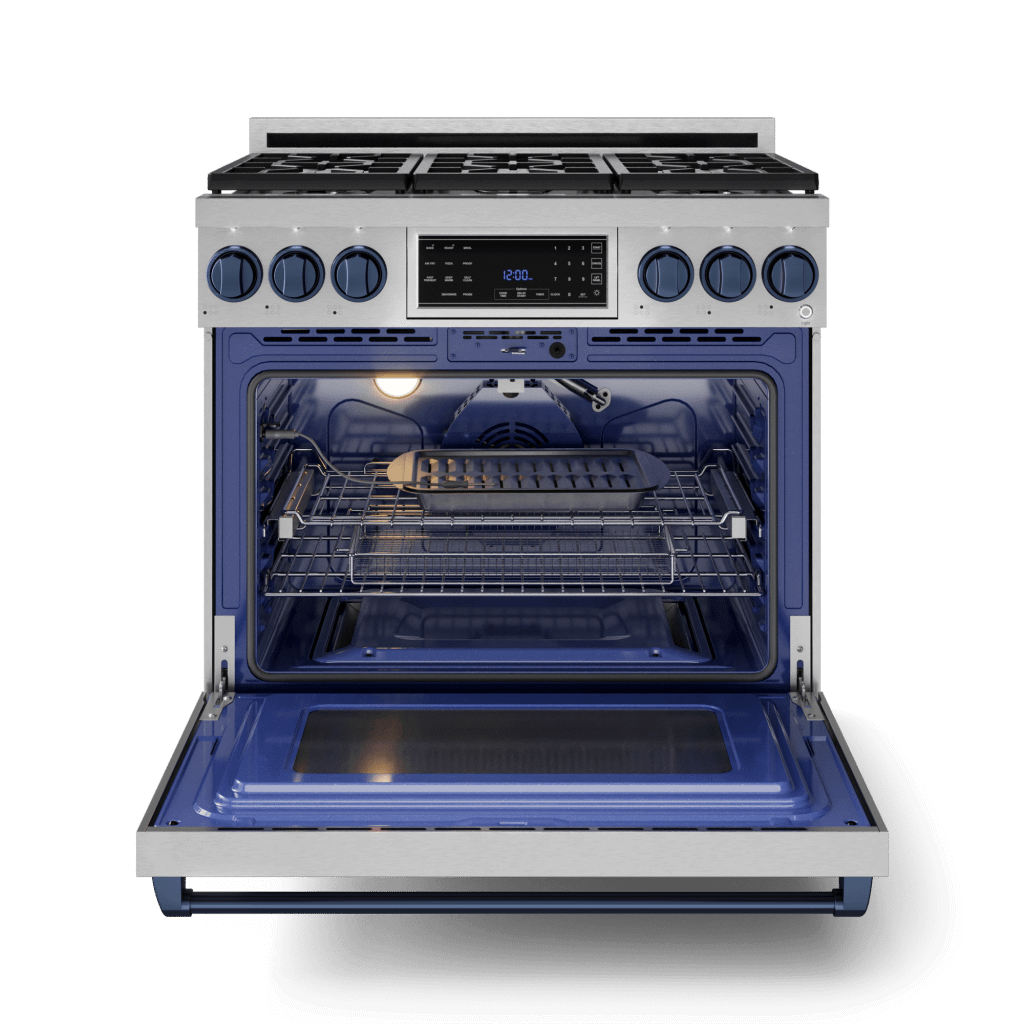 THOR KITCHEN RSG36BLU 36 Inch Professional Gas Range With Tilt Panel Touch Control In STA...