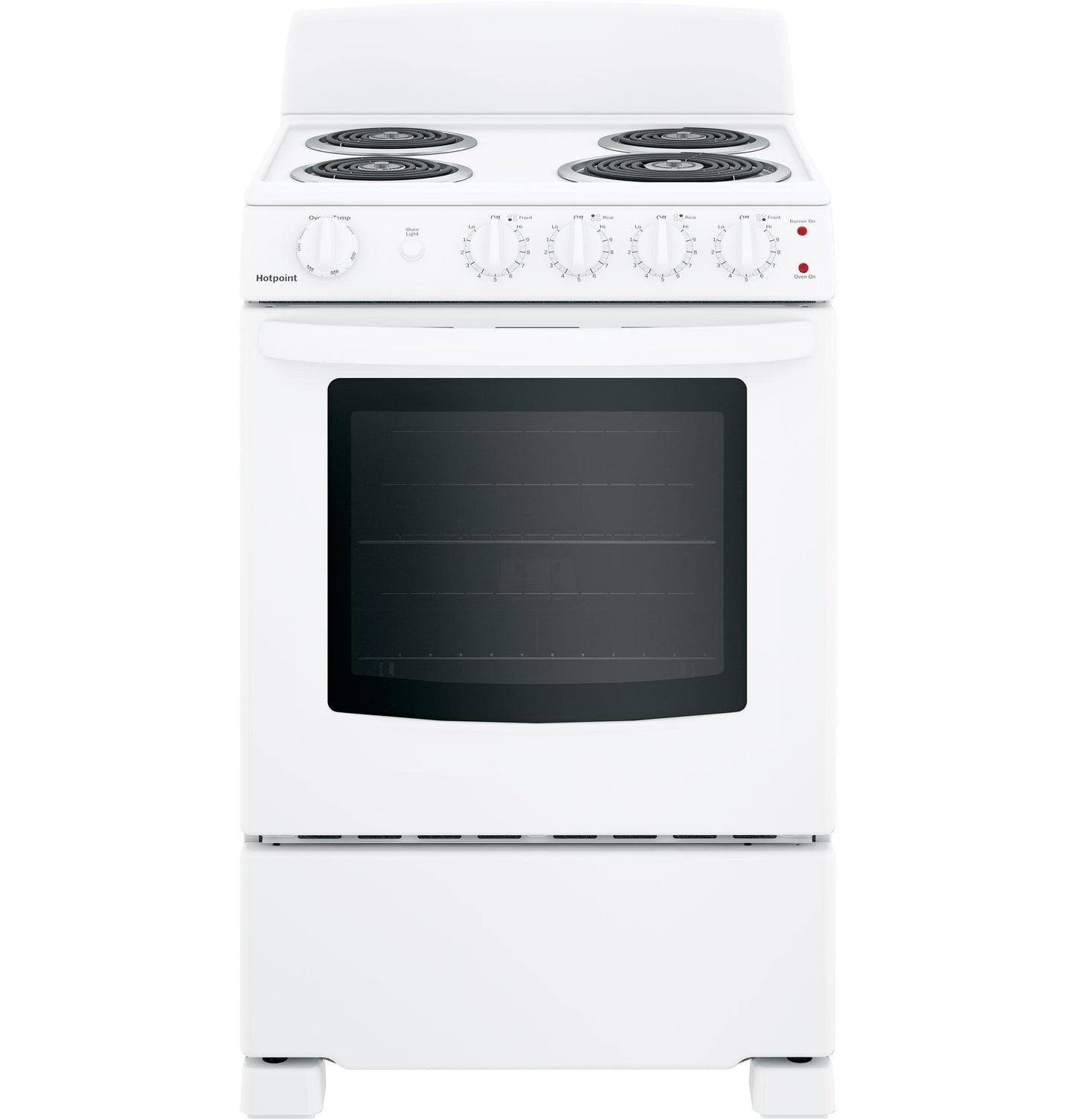 HOTPOINT RAS240DMWW Hotpoint 24"" Electric Free-standing Front-control Range