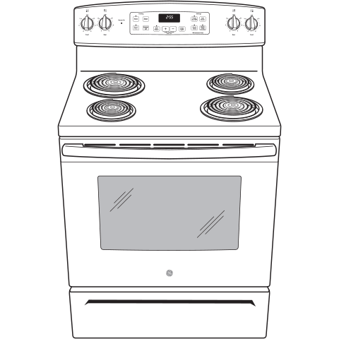 GE APPLIANCES JB256DMBB Ge 30"" Free-standing Electric Range