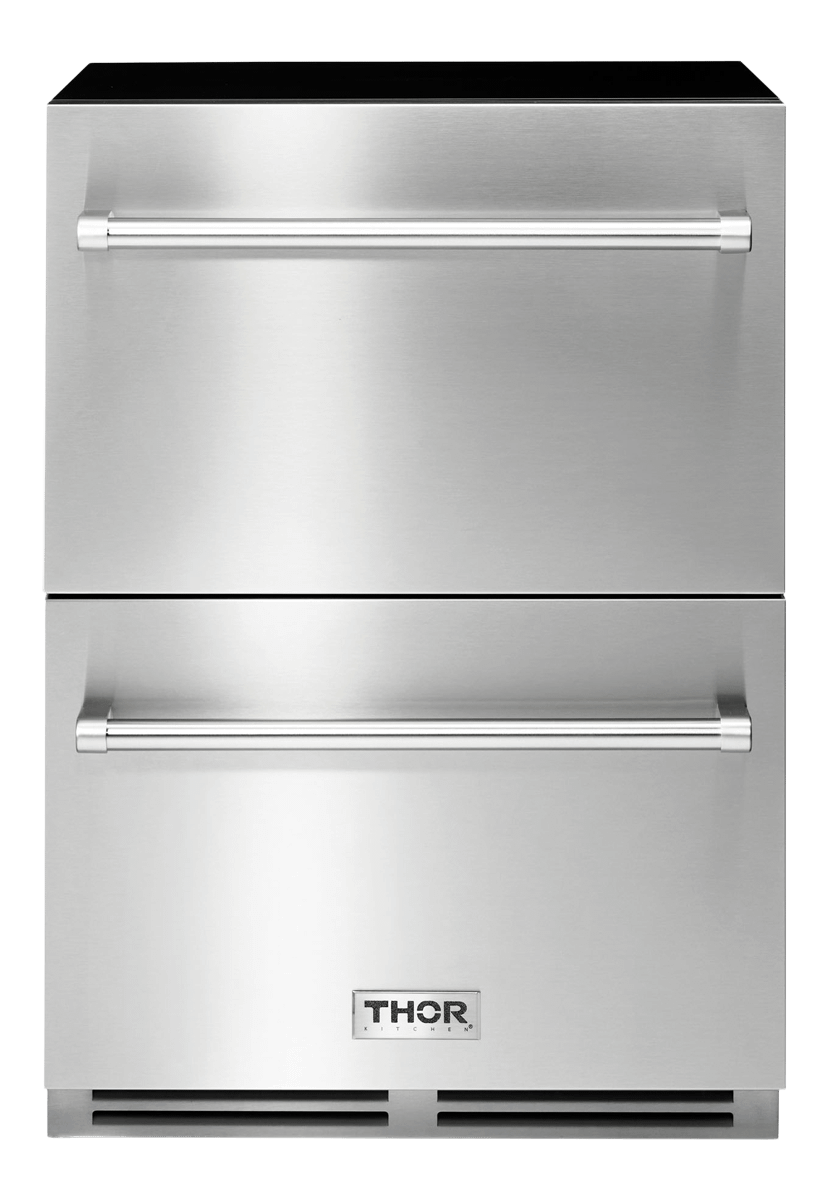 THOR KITCHEN TRF24U 24-inch Indoor Outdoor Refrigerator Drawer In Stainless Steel