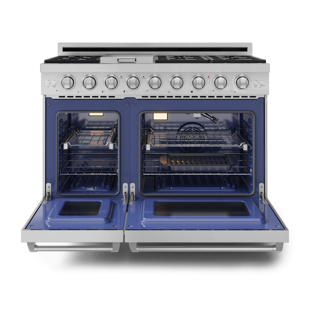 THOR KITCHEN RSG48ELP 48 Inch Professional Lp Range With Tilt Panel Touch Control In STAI...