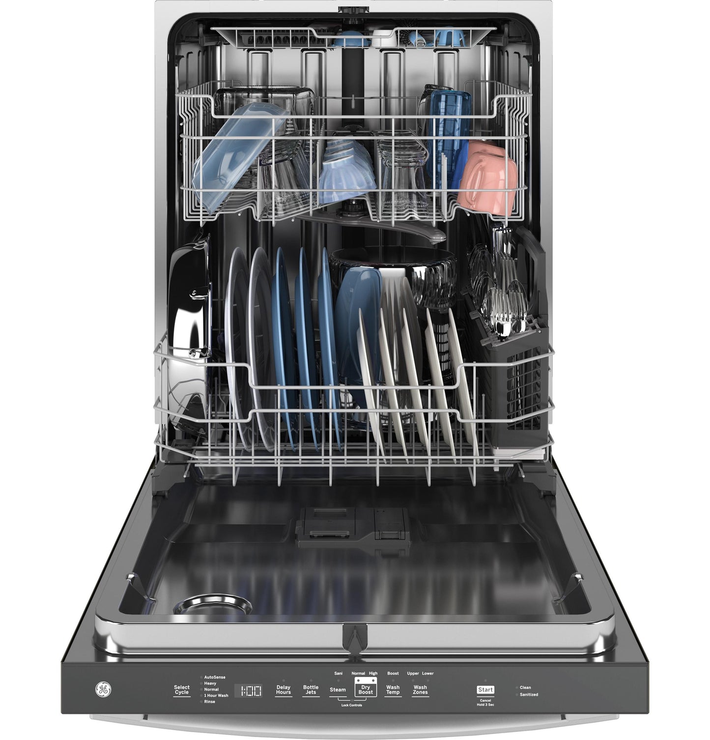 GE APPLIANCES GDT670SGVWW Ge Top Control With Stainless Steel Interior Dishwasher With SAN...