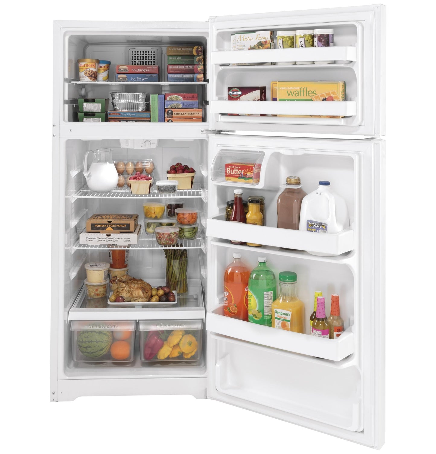 GE APPLIANCES GTS17DTNRWW Ge 16.6 Cu. Ft. Top-freezer Refrigerator