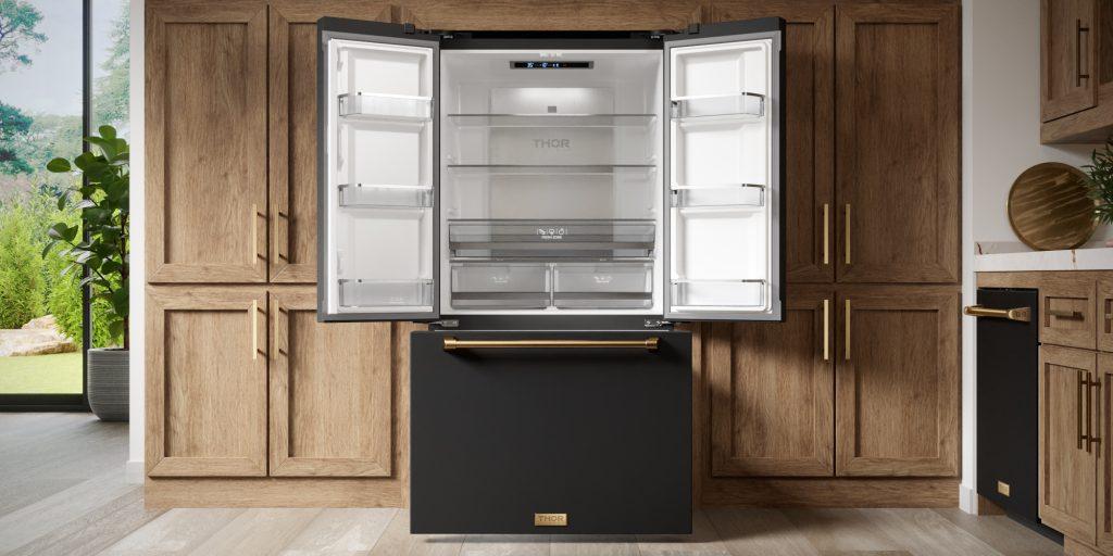 THOR KITCHEN RF3621CTD00BRZ 36 Inch 20.3 Cu Ft French Door Counter Depth Refrigerator With Ice ...
