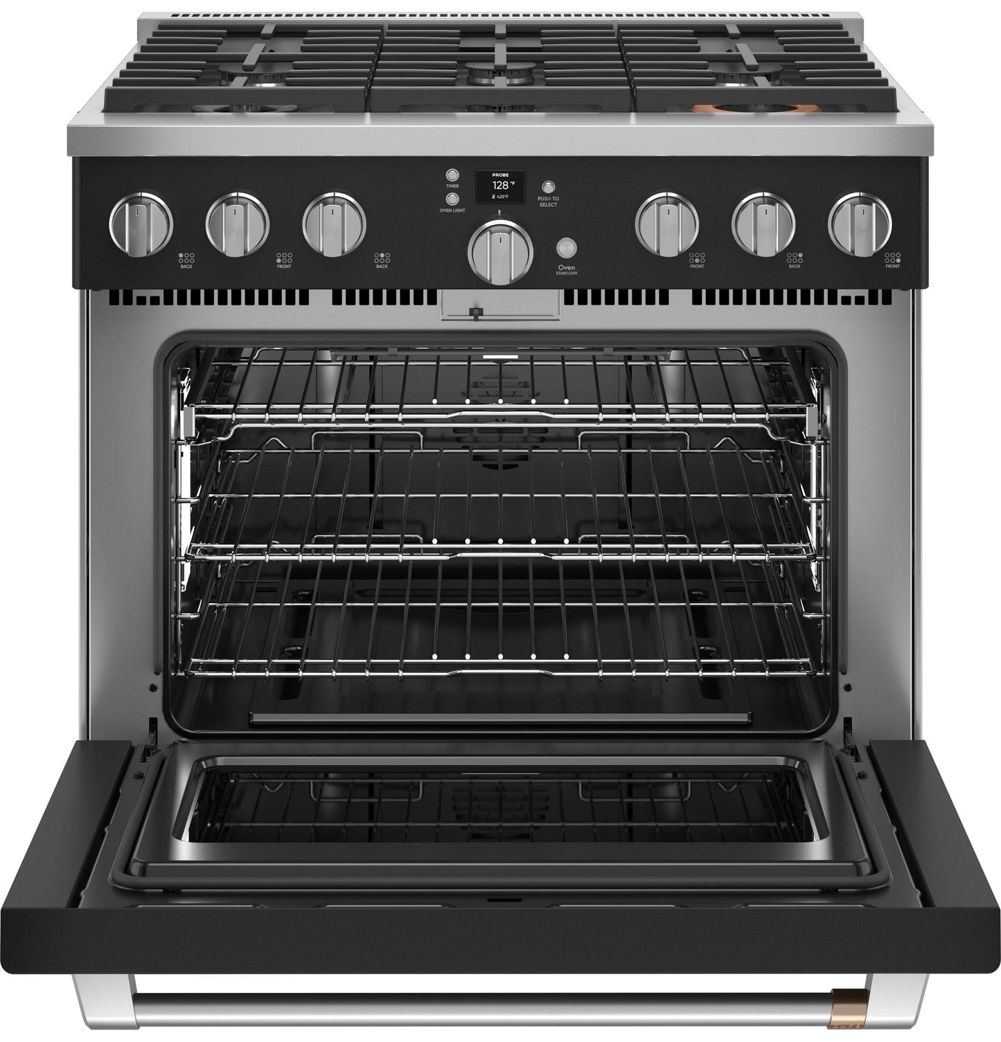 CAFE CGY366P3TD1 Cafe 36"" Smart All-gas Commercial-style Range With 6 Burners ...