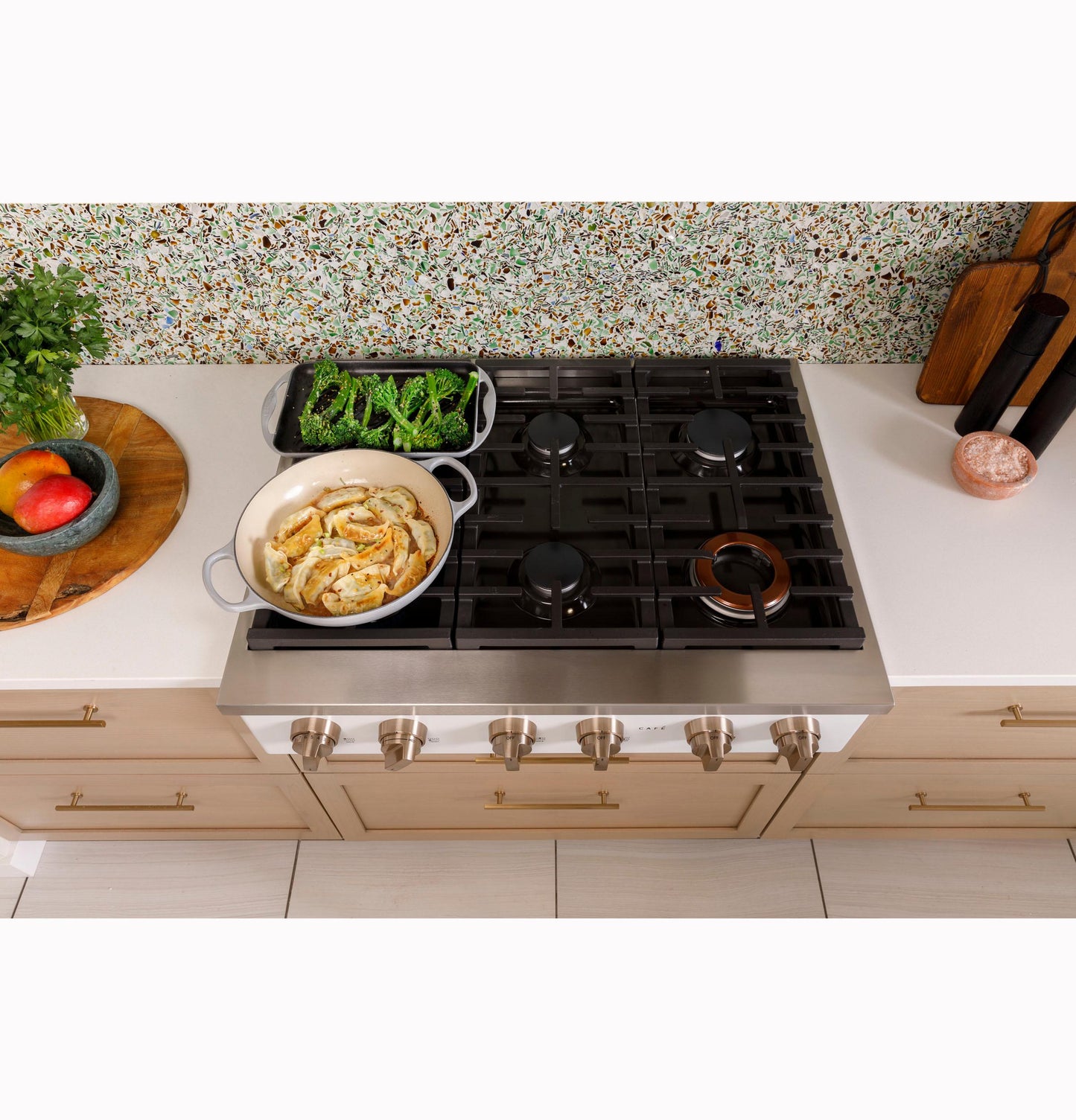 CAFE CGU366P2TS1 Cafe 36"" Commercial-style Gas Rangetop With 6 Burners (NATURA...