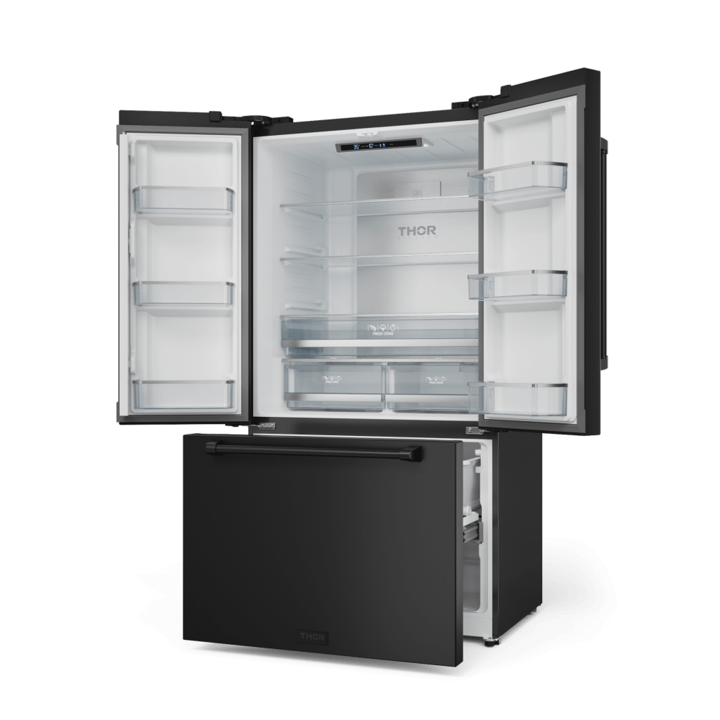 THOR KITCHEN RF3621CTD00 36 Inch 20.3 Cu Ft French Door Counter Depth Refrigerator With Ice ...