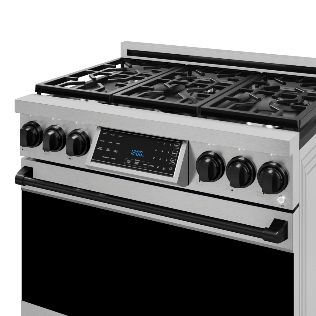 THOR KITCHEN RSG36BLK 36 Inch Professional Gas Range With Tilt Panel Touch Control In STA...