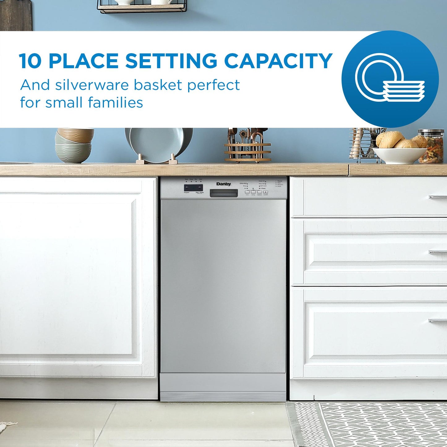DANBY DDW18D1ESS Danby 18"" Electronic Dish Washer Stainless Steel