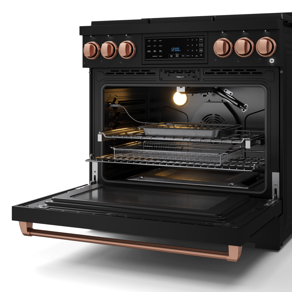 THOR KITCHEN RSG36BRSG 36 Inch Professional Gas Range With Tilt Panel Touch Control In BLA...