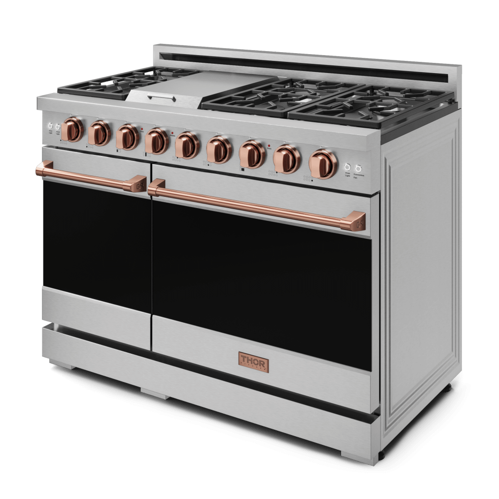 THOR KITCHEN RSG48ERSG 48 Inch Professional Gas Range With Tilt Panel Touch Control In STA...
