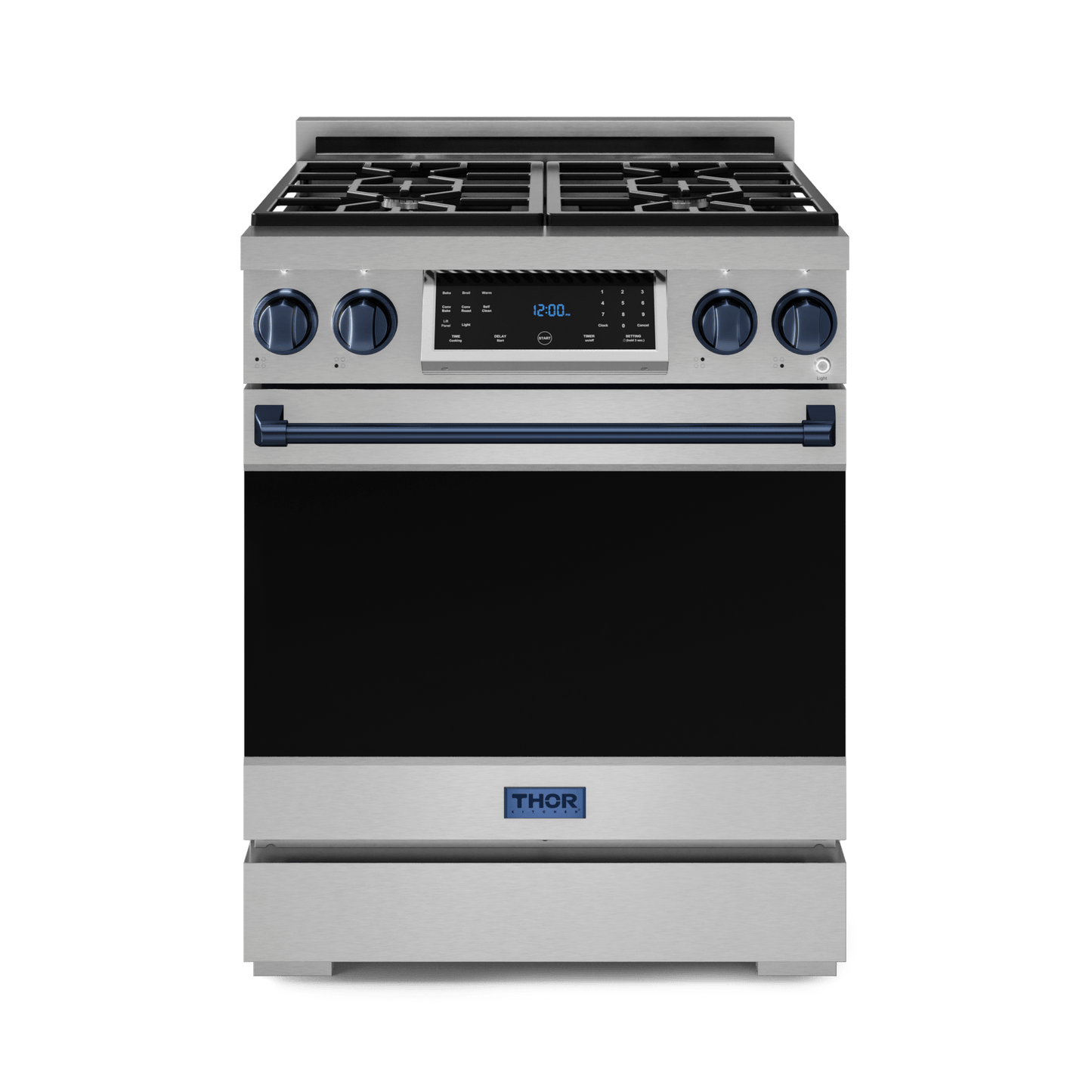 THOR KITCHEN RSG30BLU 30 Inch Professional Gas Range With Tilt Panel Touch Control In STA...