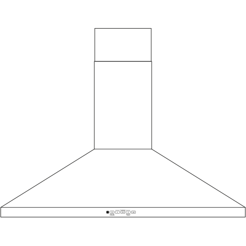 GE APPLIANCES JVW5361FJDS Ge 36"" Wall-mount Pyramid Chimney Hood