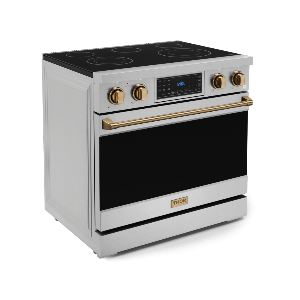 THOR KITCHEN RSE36BRZ 36 Inch Professional Electric Range With Tilt Panel Touch Control I...