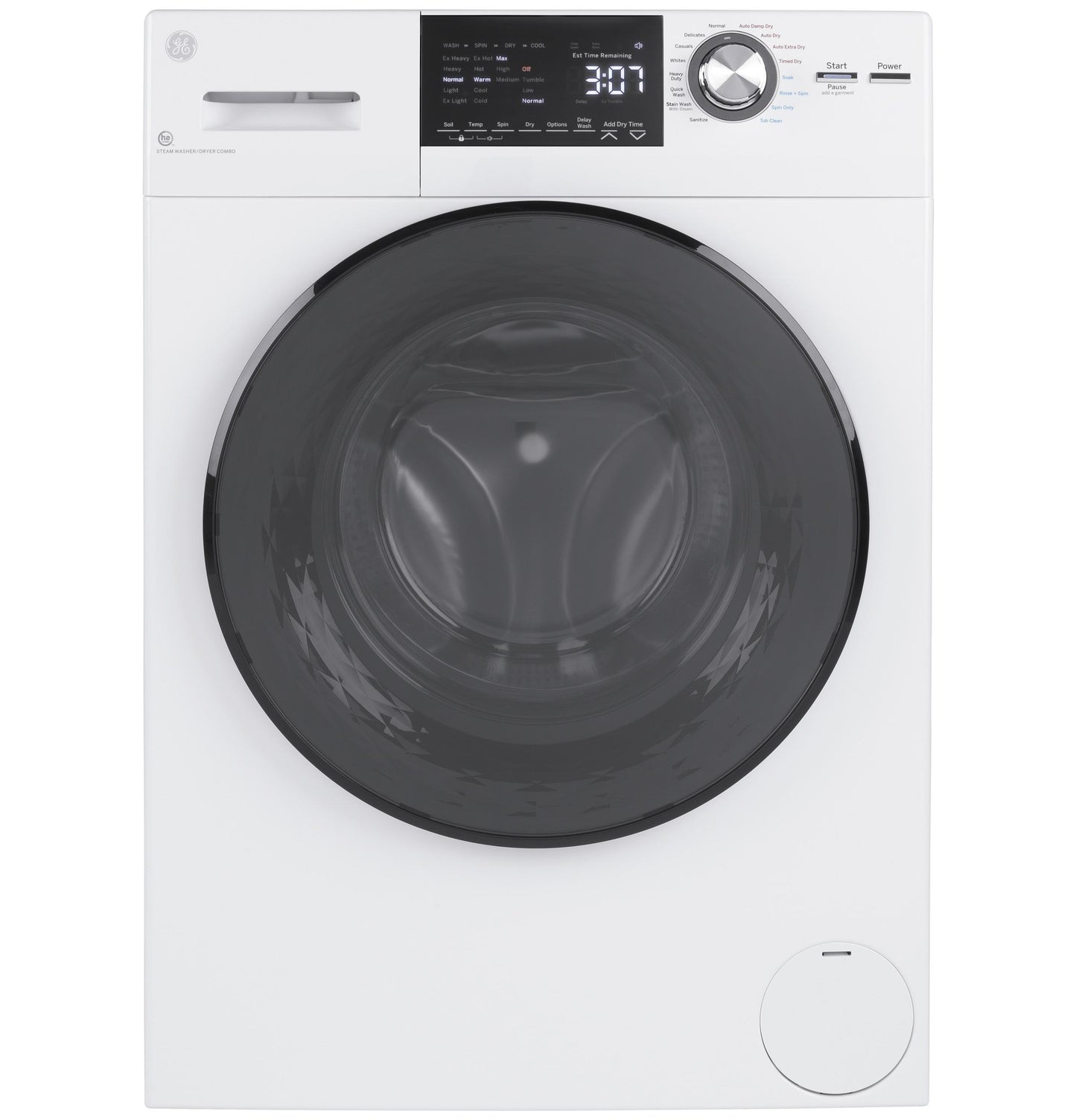 GE APPLIANCES GFQ14ESSNWW Ge 24"" 2.4 Cu. FT.CAPACITY Front Load Washer/condenser Dryer Combo
