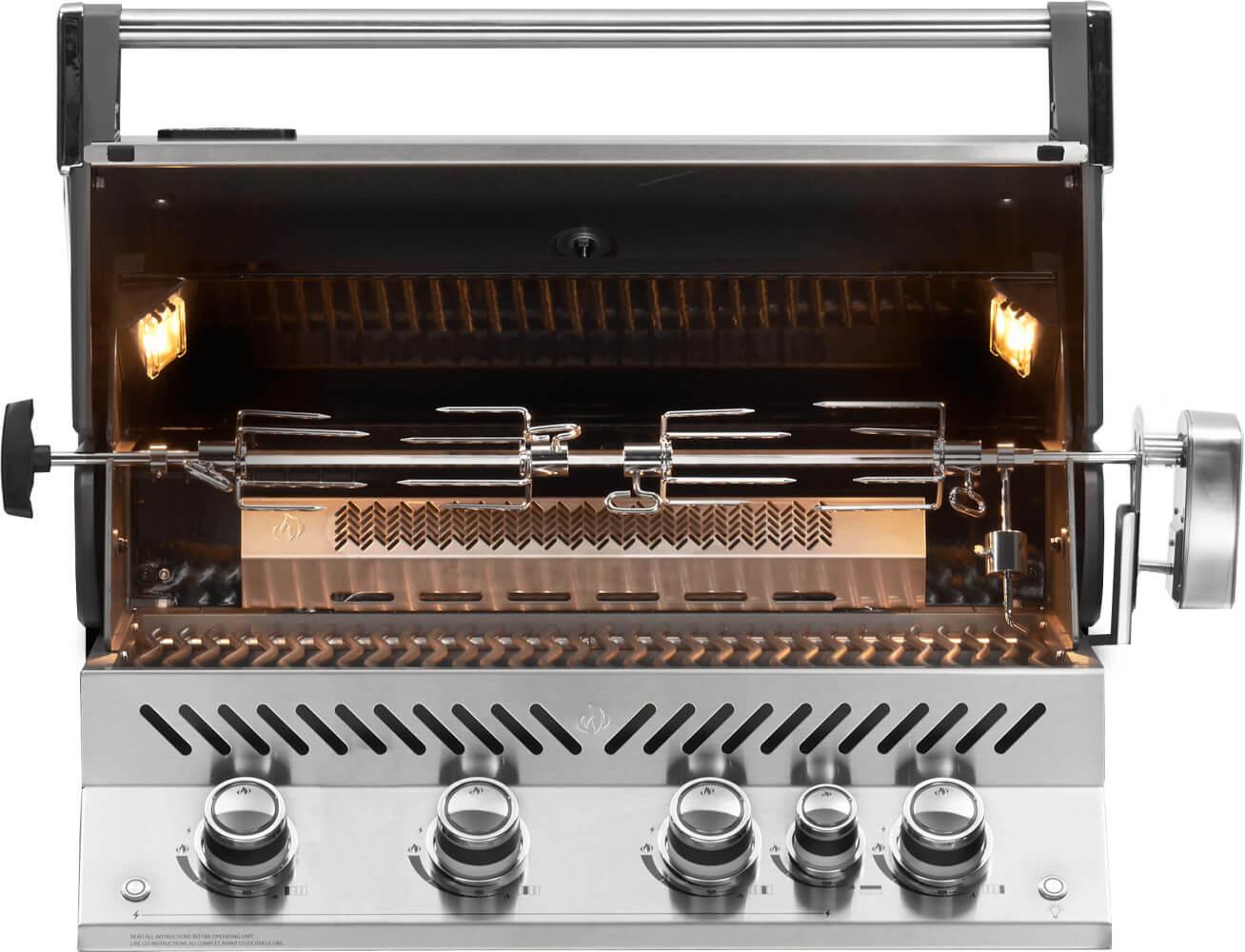 NAPOLEON BBQ BIPRO500RBNSS3 Built-in Prestige Pro 500 Rb Infrared Rear Burner Stainless Steel , ...
