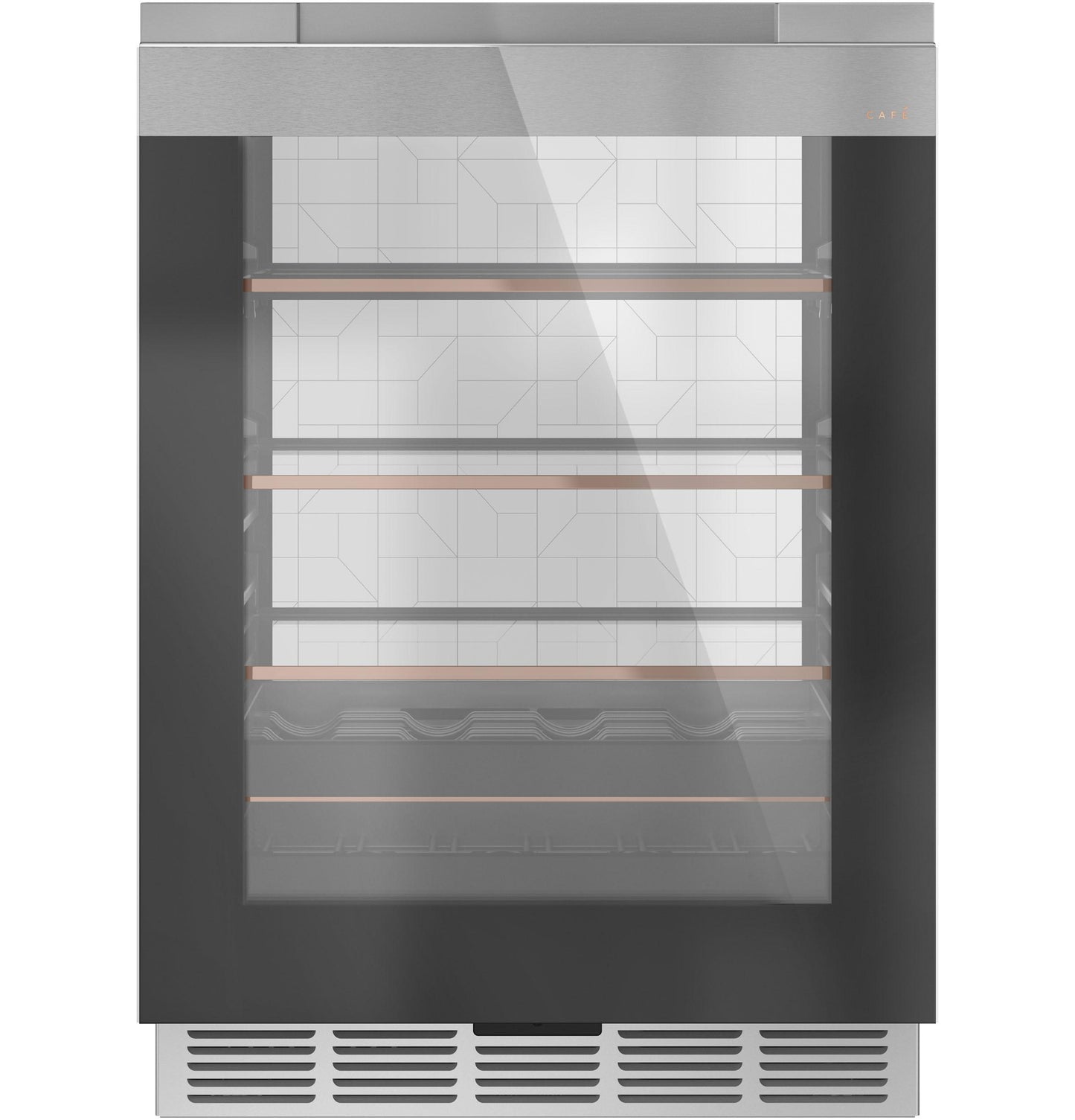CAFE CCR06BM2PS5 Cafe Cafe Beverage Center In Platinum Glass