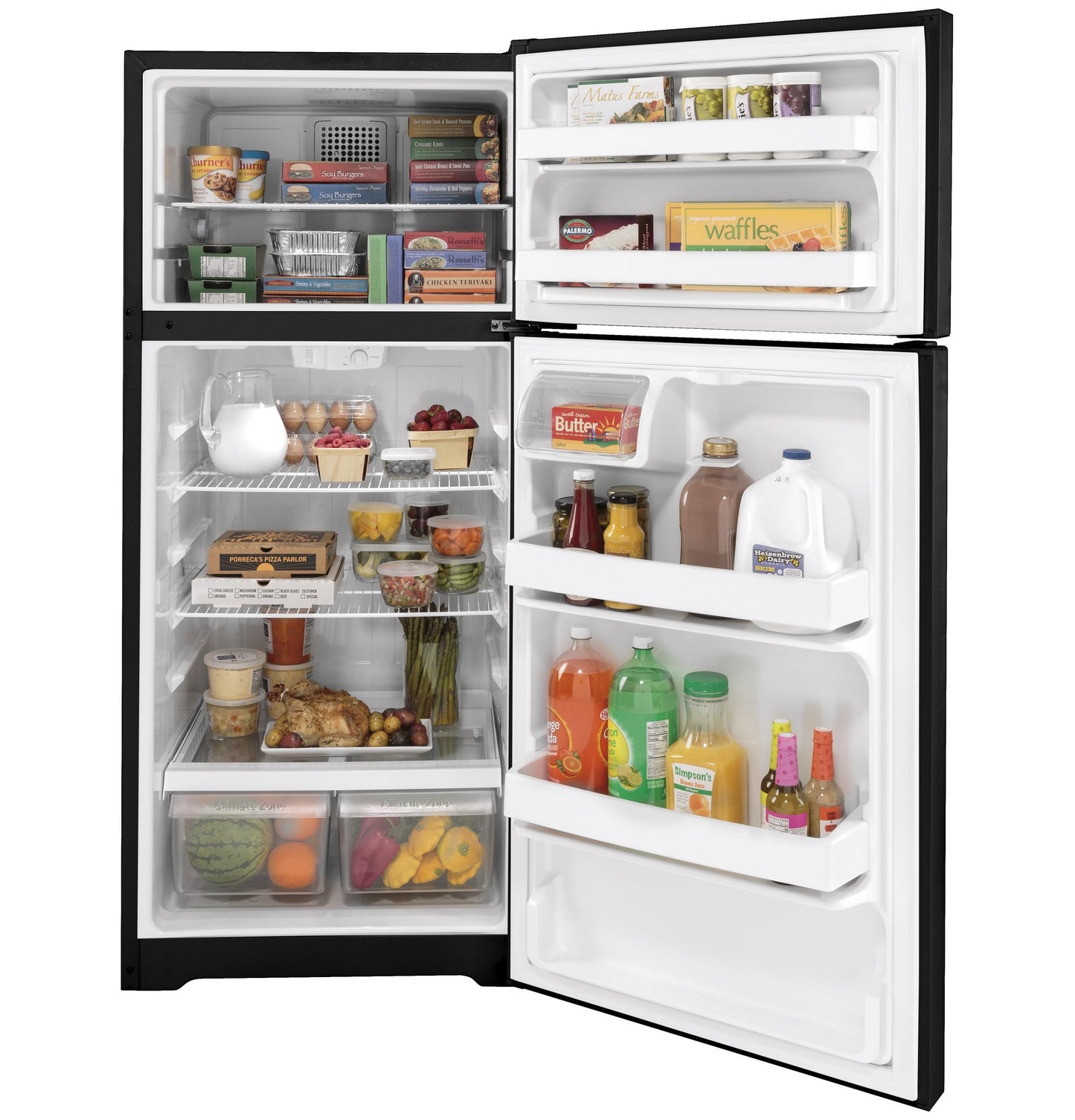 GE APPLIANCES GTS17DTNRBB Ge 16.6 Cu. Ft. Top-freezer Refrigerator